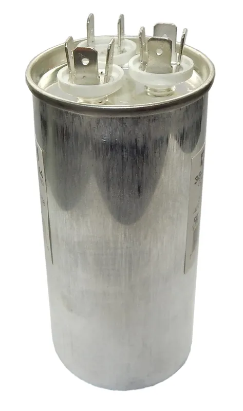 ICM CONTROLS 45/7.5DVR Run Capacitor (Round) 45/7.5 MFD Dual Value - 370/440 Dual Voltage