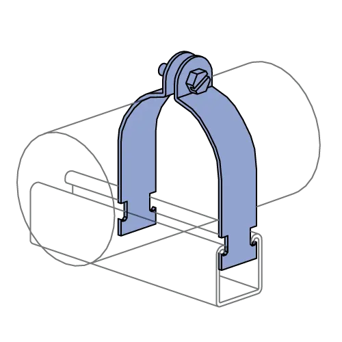 ALLIED PS1100-2-AS-EG Power-Strut 2-Piece Rigid/IMC Conduit Clamp