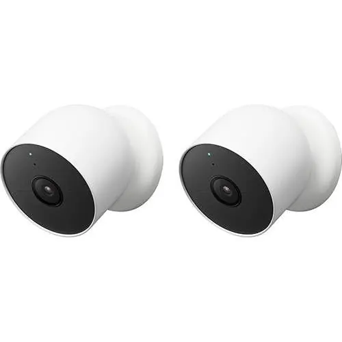 Google GA01894-US Nest Cam Battery Pro Indoor/Outdoor Network Camera 2-Pack White