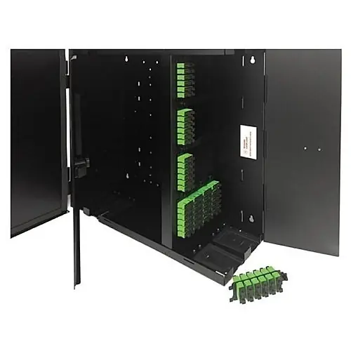 OCC WTC6APB Wall Mount Fiber Enclosure with 6-Adapter Plate, 17W x 16.3H x 5D