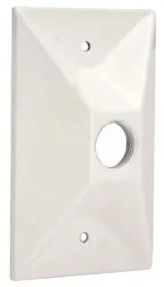 Raco 5186-1 Powder Coated Die Cast Aluminum 1-Gang Rectangular Cluster Cover 2.844 Inch x 1.063 Inch x 4.594 Inch