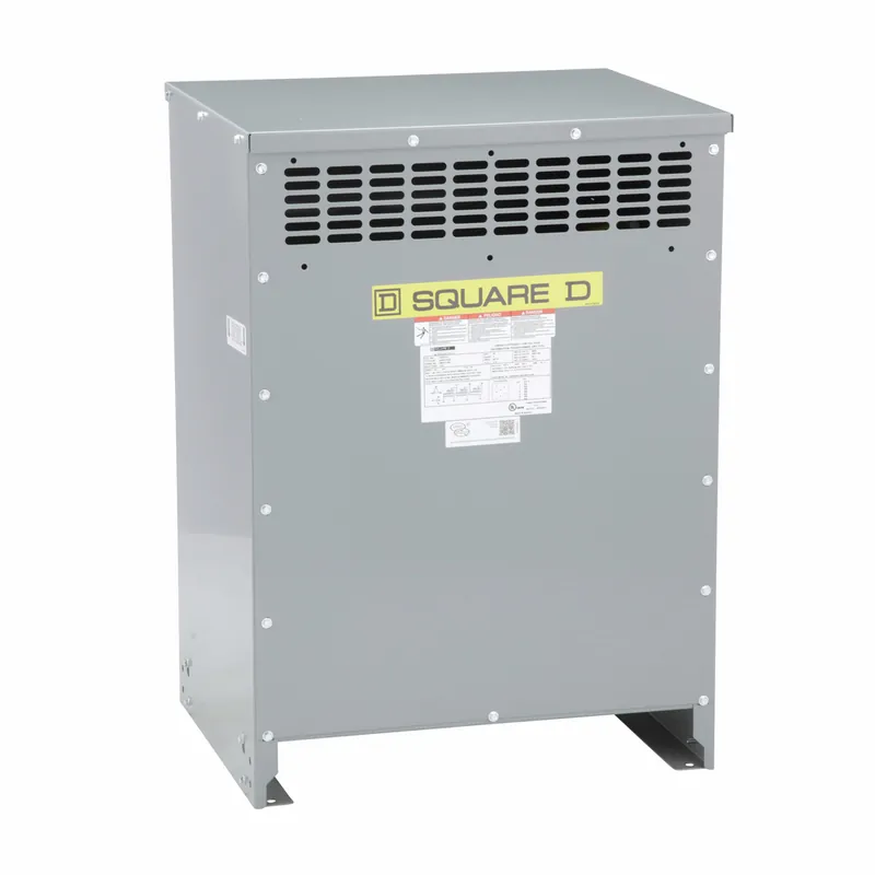 Square D EX45T3H Distribution Transformer 45 kVA 480 VAC Delta 208 VAC Star 120 VAC