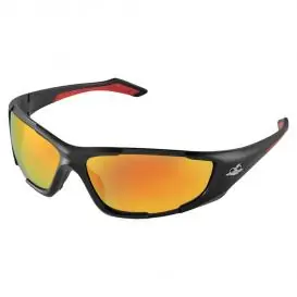 BATORAY BH12610 Javelin Black Matte Plastic Frame Anti-Scratch Safety Glasses Red Mirror Lenses