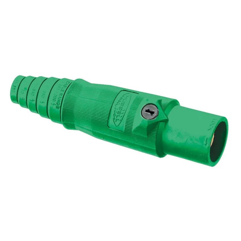 Hubbell Wiring Device-Kellems HBL400MGN Heavy Duty Male Plug 400 Amp 600 VAC 250 VDC 1-Pole Green