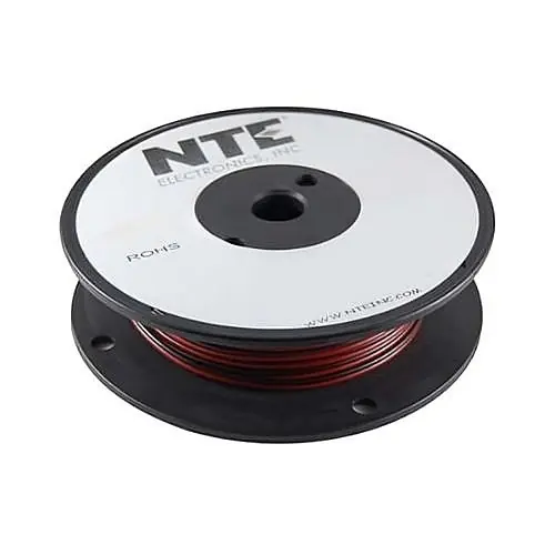 NTE Electronics W162BR-100 Speaker Wire 16 Gauge 100 Feet Non-Plenum Red