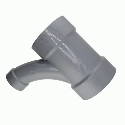 Charlotte Pipe and Foundry AW-502C 442 ChemDrain 4 inch x 4 inch x 2 inch CPVC Combination Wye, ASTM F-493