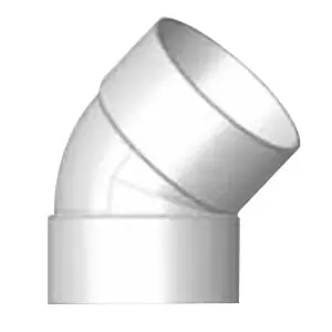 North American P506 Solvent Weld Sewer Elbow 45 Degrees 1/8 Bend