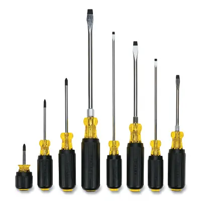 Stanley 66-709 100 Plus Vinyl Grip Screwdriver Set, 8 Pcs, Phillips/Slotted
