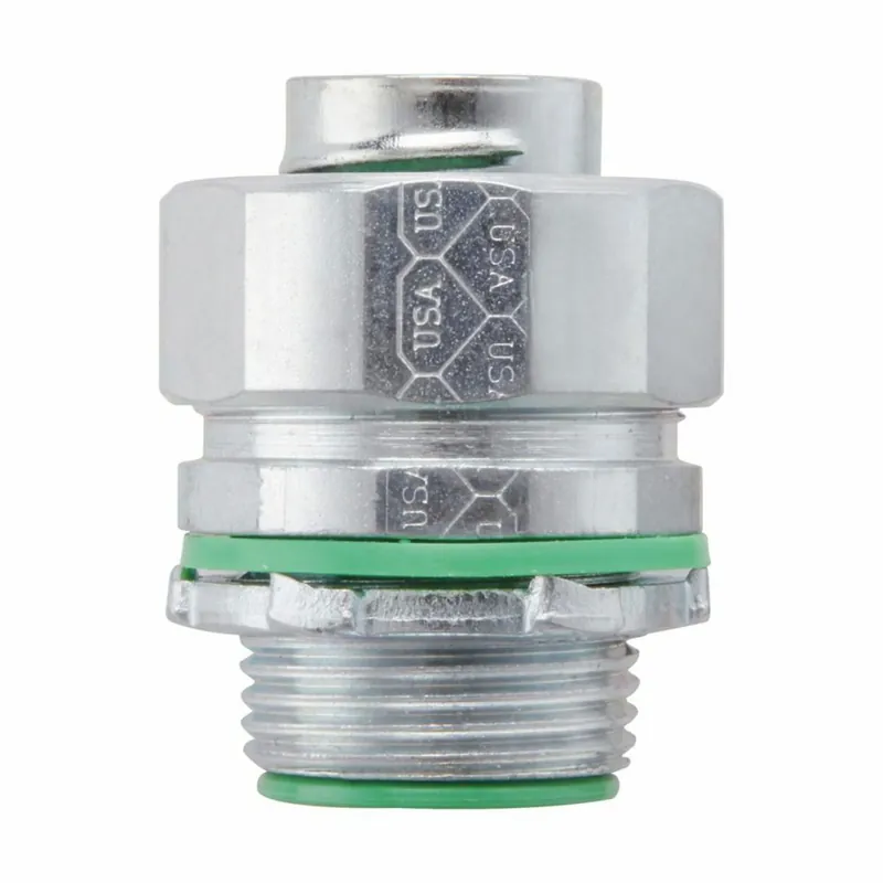 Eaton LTBK125 Eaton Crouse-Hinds series LTK liquidtight connector, FMC, Straight, Insulated, Steel, Low profile, 1-1/4