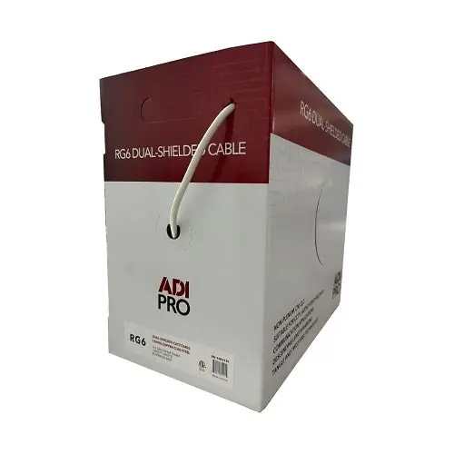 ADI PRO RN-7002101 RG6 CCS Dual-Shielded CATV Cable, 1000' Express Box, White