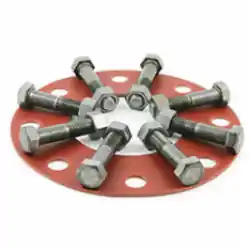 SPS Approved Vendor FLPKFFRRQ 3 inch Flange Pack, 5/8 inch - 11 x 3 inch Bolts, 1/8 inch Full Face Red Rubber Gasket