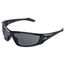 BATORAY BH1233 Javelin Crystal Black Plastic Frame Anti-Fog Safety Glasses Dark Smoke One-Size-Fits-All