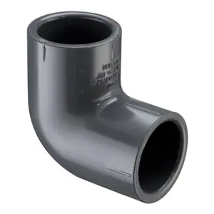 Spears 406-003G 3/8 PVC 90 Elbow Socket SCH40 Gray