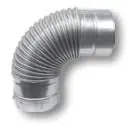Noritz America VP4-90ELB 4 x 4, Stainless Steel, Single Wall, Non-Flexible, 90D Vent Elbow for Water Heater
