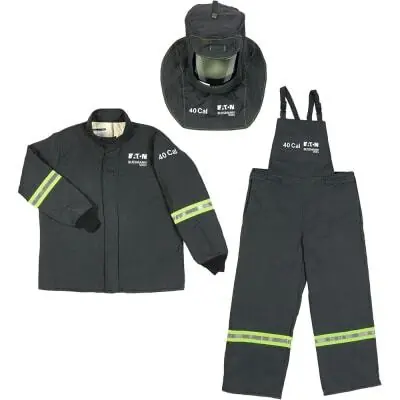 Eaton MARK40-XL 40 Cal PPE Set XL Hood with Hard Cap Coat Bib-Overall