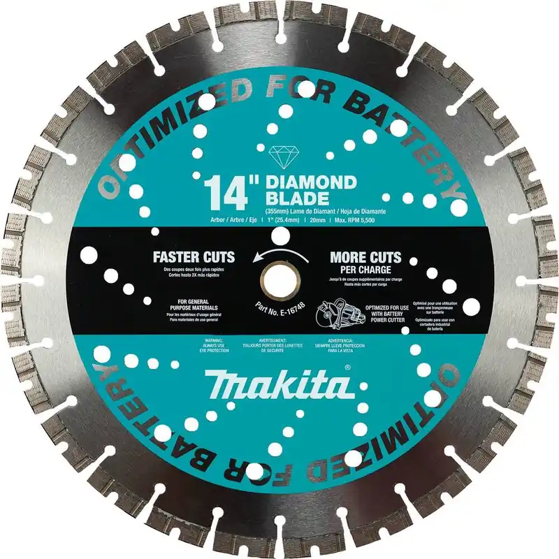 MAKITA E16748 14 Thin Kerf Diamond Blade Segmented General Purpose