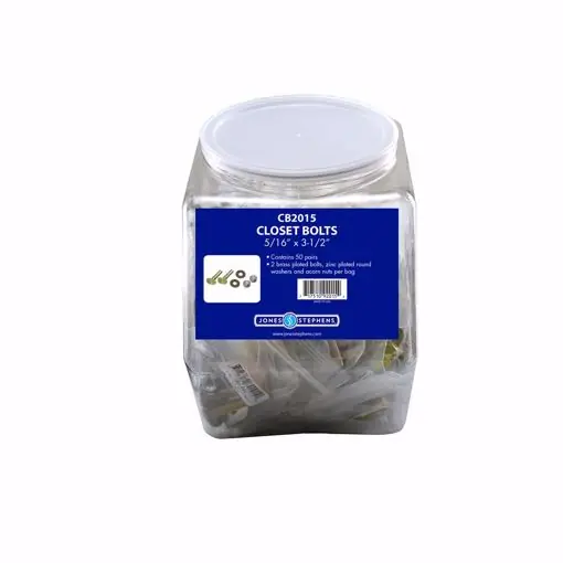 Jones Stephens CB2015 5/16X3-1/2 BP CL BOLT DISPLAY (50 BAGS = 1 JAR)