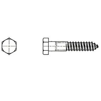 BBI 37D250LSHZ 3/8 x 2-1/2 Zinc Plated Lag Screw