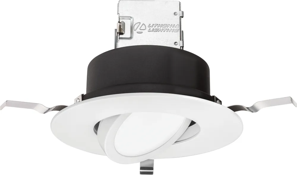 ACUITY BRANDS LIGHTING 6JBKADJ30K90CRIMW Lithonia Lighting 6JBK ADJ 30K 90CRI MW OneUp Round Adjustable Tilt Gimbal LED Direct-Wire Recessed Downlight