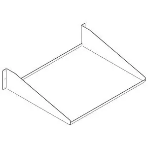 Chatsworth 40750-719 Standard Single-Sided Shelf Steel Solid 19 in Rack-Mountable Black