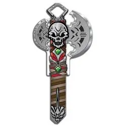 LUCKY LINE B143S House Key Schlage Battle Axe Brass Enamel Coating One Pack