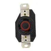 Leviton 2640 Grounding Locking Receptacle 480 VAC 30 A 2 Poles 3 Wires
