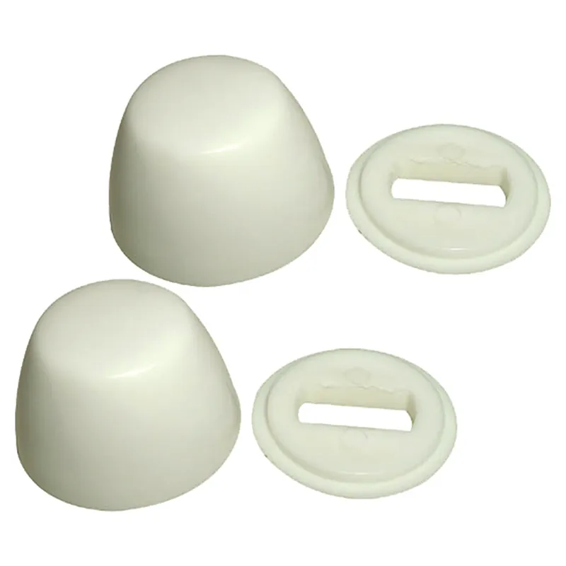 Braxton Harris TBCRB White Round Toilet Bolt Cap W/ Washer (Bulk) TBCRB