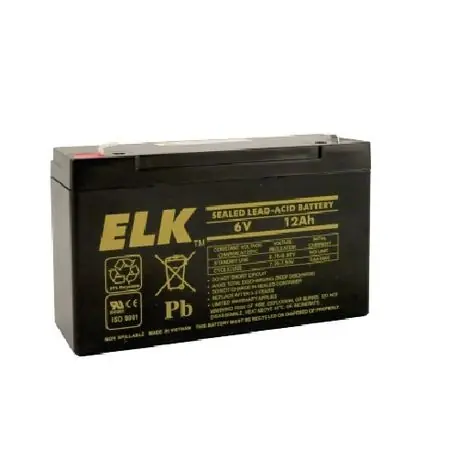 ELK Products 06120 Rechargeable Sealed Lead Battery 6 V 12 Ah