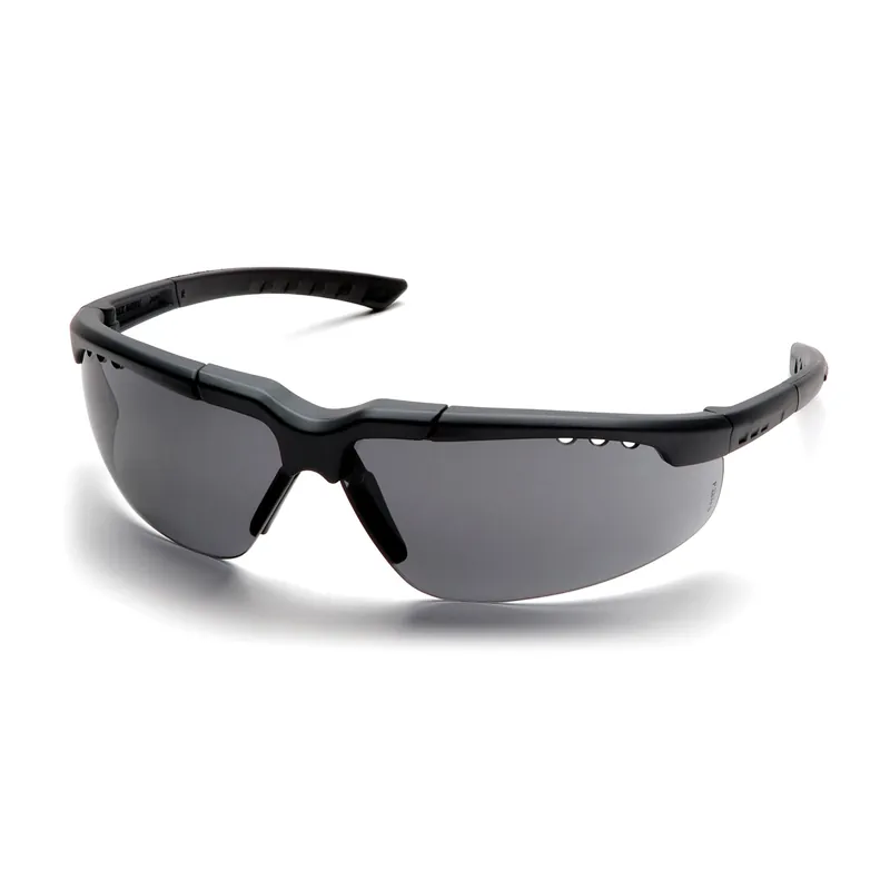 Pyramex SCH4820D Safety Eyewear Anti-Scratch Gray Lens Charcoal Polycarbonate Frame ANSI Z87.1
