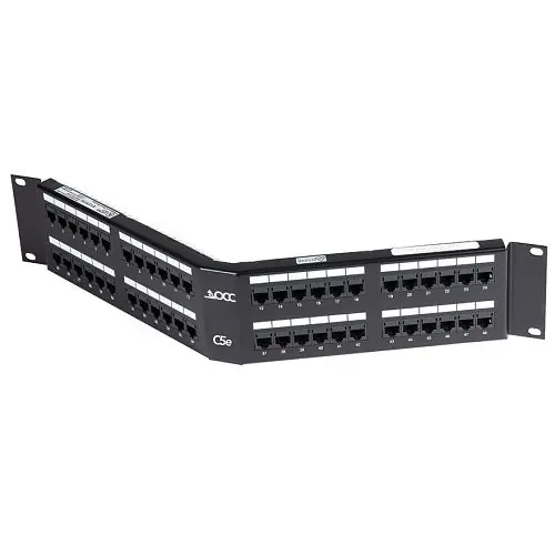 OCC DCC2488/110A5E-R Network Patch Panel, PP 24 Port A5E T568B/T568A