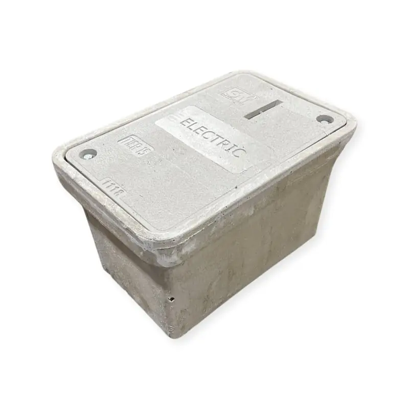 Glasmasters A132418P15-H-EL 13x24x18 Quazite Underground Enclosure Box With Electric Cover