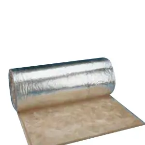 CertainTeed 793261 SoftTouch Fiberglass FSK Foil Faced Duct Wrap Insulation 100 ft L x 4 ft W x 1-1/2 in T