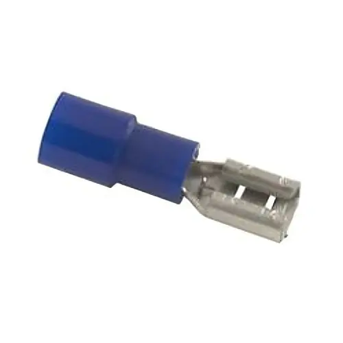 NTE Electronics 76-NIFD16-250L Female Disconnect Nylon Insulated 16-14AWG .250 Inch Tin Plated Brass 50/pkg