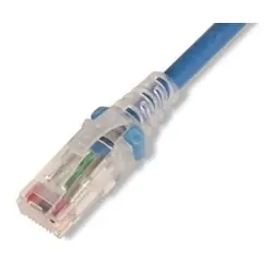 Siemon MC6-03-06 Copper, Patch Cord, RJ45, RJ45, Category 6, UTP, T568A/B, Stranded, CM/LSOH-1, Blue Cable, Clear Boot, 3 Feet