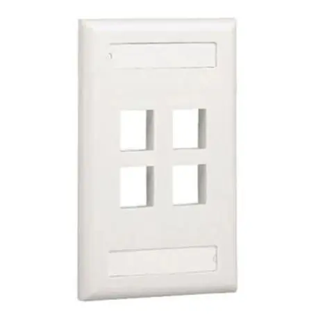 Panduit F5E10A-10AM10 NetKey IndustrialNet Flat Faceplate 1 Gang Off-White