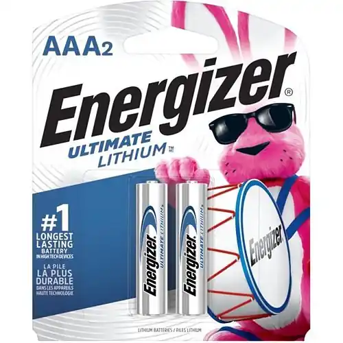 Energizer L92BP-2 Ultimate Lithium AAA Batteries 1.5V 2-Pack