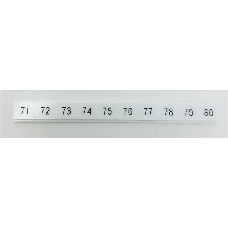 Siemens 8WH8121-3AB75 Labels,Flat,Horiz,6.2mm,71 To 80 (10X) Replacement MPN