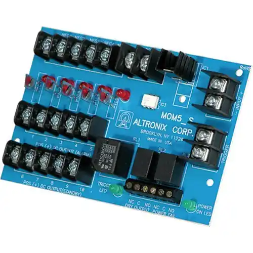 Altronix MOM5 Multi-Output Distribution Module 5 PTC Outputs 12V/24V DC