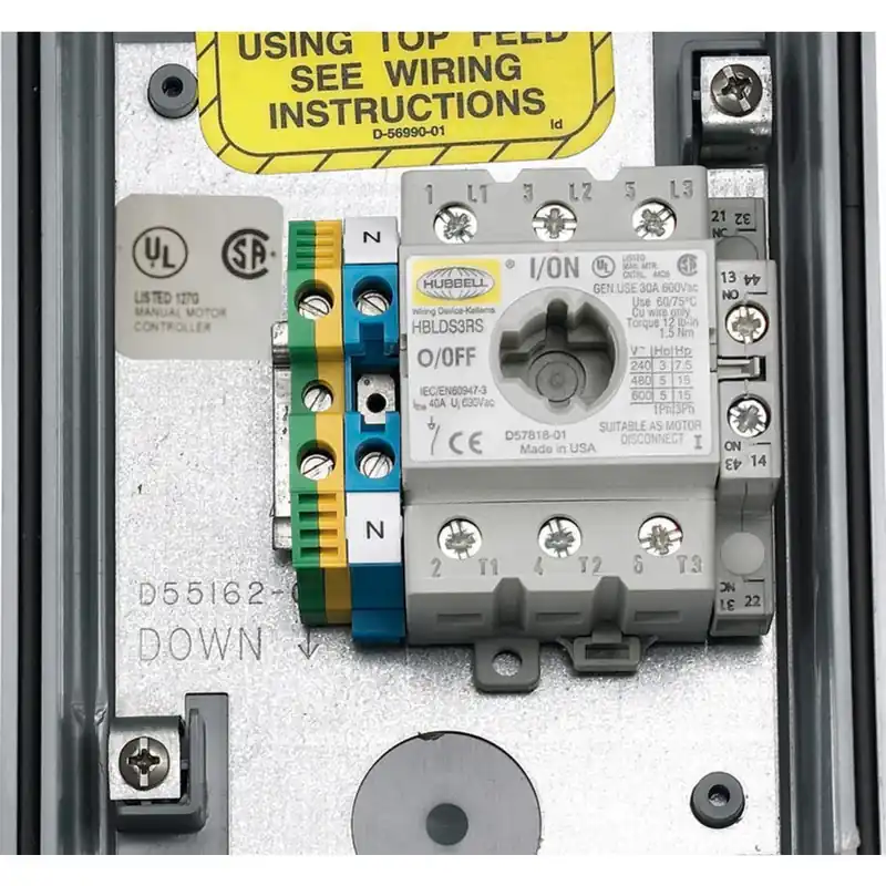 Wiring Device-Kellems HBLDS3AC 2-Position Non-Fusible Standard Enclosed Disconnect Switch