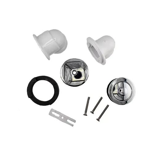 JB Products 743SPVCBX Lift and Turn PVC Half Bath Waste Kit Chrome 3/8 inch, Single Hole, SCH 40