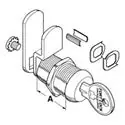 FORT LOCK MFW23078BKA217 Cam Lock Single Bitted Multi-Function Keyed Alike 217 Keying 7/8 Replacement MPN