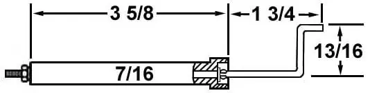 Crown Engineering 35192-02 2pk Flame Rod for Midco 6717-00