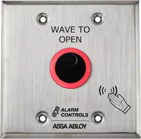 Alarm Controls NTB-2 Wave-to-Open Sensor, Battery Operated, No Touch Sensor, Double-Gang Wall Plate
