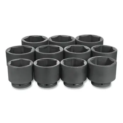 Grey Pneumatic 9011 Impact Socket Set 1 in Drive SAE 11-Pc Standard Length