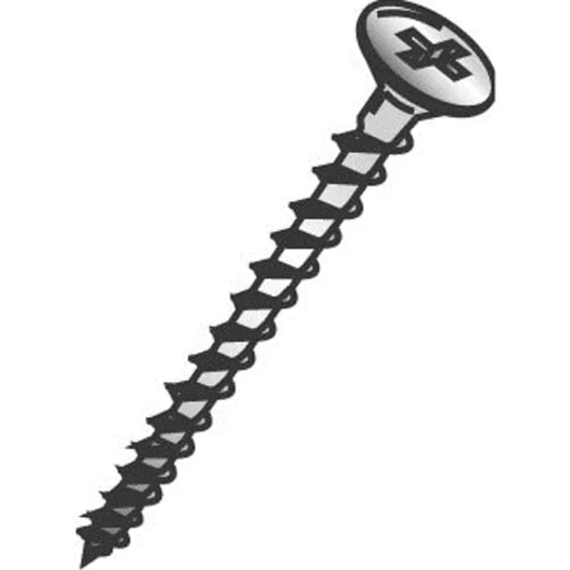 Cully 79632J 6 x 2IN Drywall Screw, Bugle Head, Fine Thread, Phillips, Black, 100/Jar