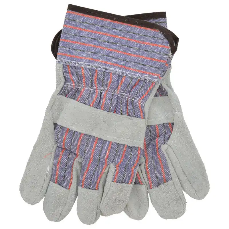 JONES STEPHENS G50204 PAIR LEATHER PALM LOW SFTY CUFF GLOVES