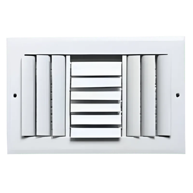 Metal-Fab ACRA106W3 Three Way Curved Blade Adjustable, Sidewall/Ceiling Register, 10 inch x 6 inch