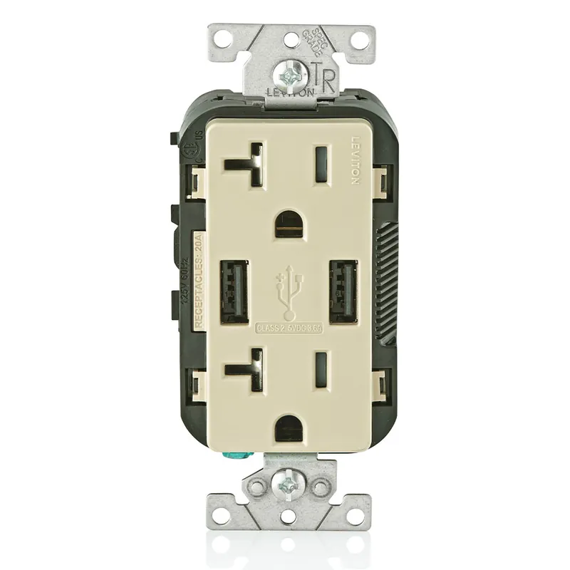 Decora T5832-I LEV 20A TR RECPT USB CHRG