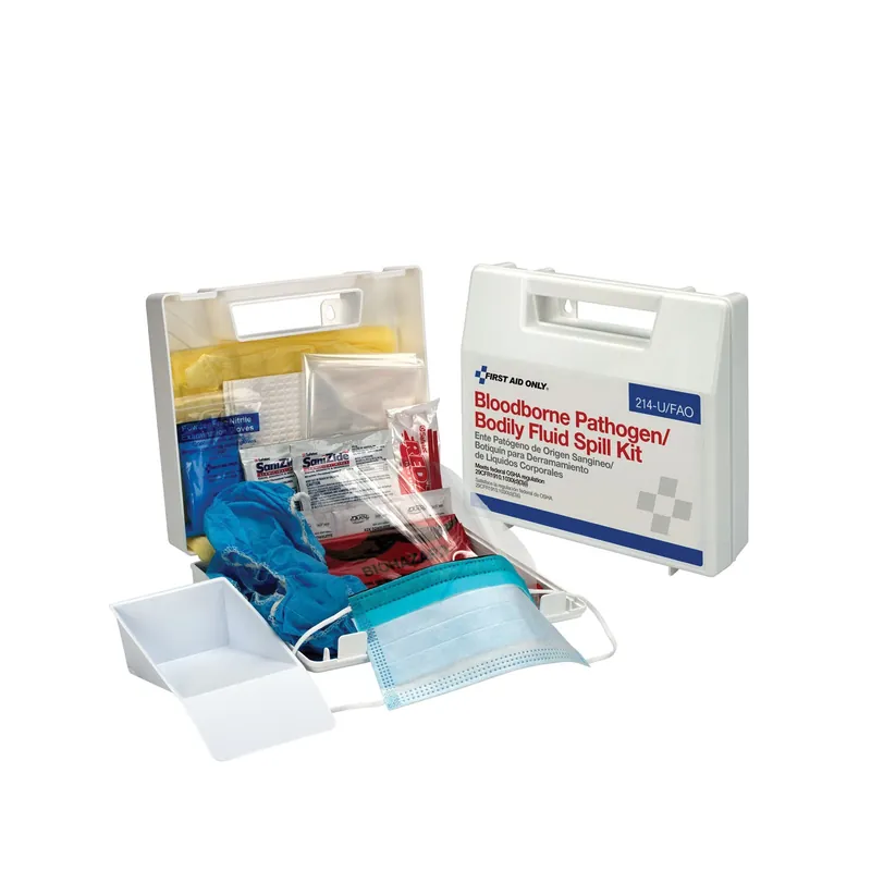 First Aid Only FIRST-214U BBP and Bodily Fluid Spill Kit Plastic Carry Case
