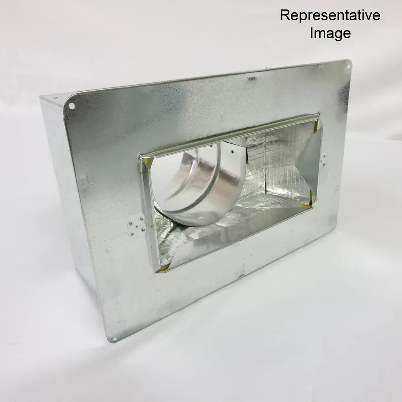 Crown Products 15751267 Insulated Framed Register Boot R-6 12x6x7 Inches Silver Interior